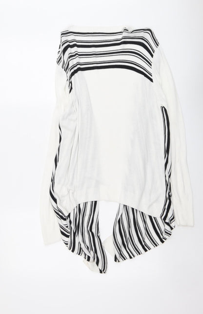 Womens UK Size L Fransa White Cardigan Jumper