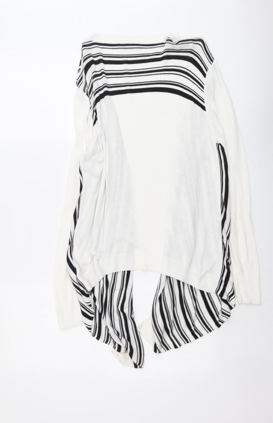 Womens UK Size L Fransa White Cardigan Jumper