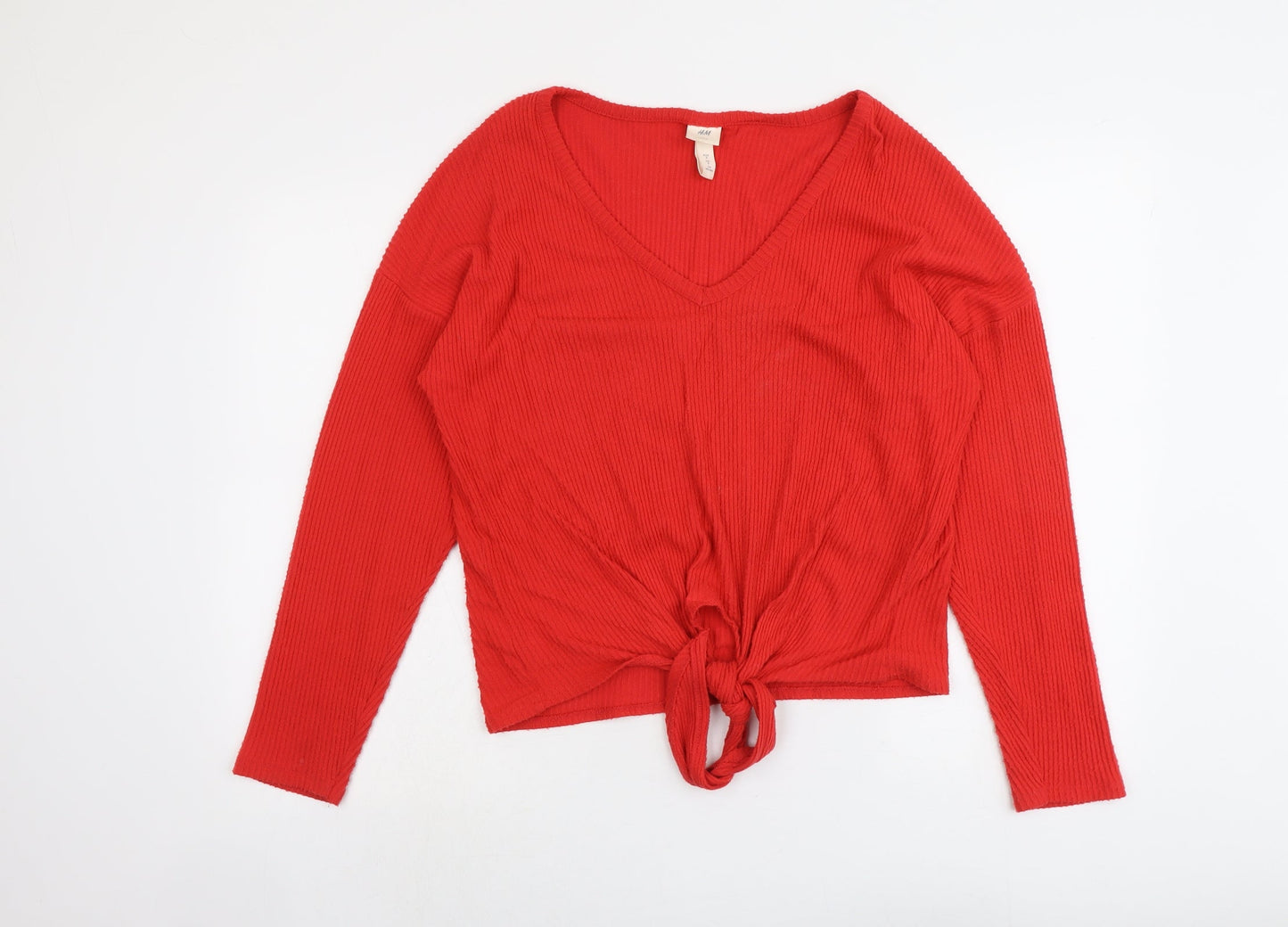 Womens UK Size S New Look Red Pullover Jumper
