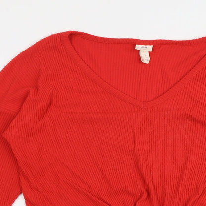 Womens UK Size S New Look Red Pullover Jumper