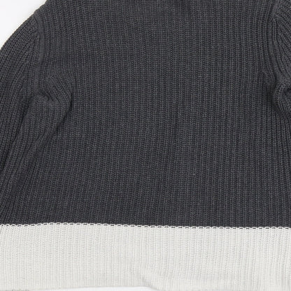 Gap Womens Grey Round Neck Cotton Pullover Jumper Size XS