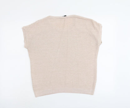 Dorothy Perkins Womens Pink Round Neck Viscose Pullover Jumper Size 14