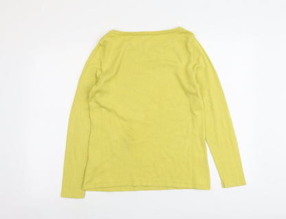 Womens UK Size 12 M&Co Yellow Pullover Jumper