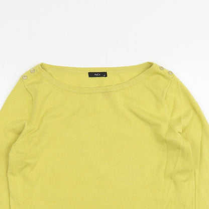Womens UK Size 12 M&Co Yellow Pullover Jumper