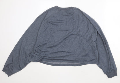 New Look Womens Blue Polyester Pullover Sweatshirt Size L Pullover - Let's Do This
