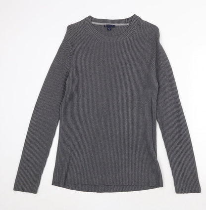 Gap Womens Green Round Neck 100% Cotton Pullover Jumper Size S