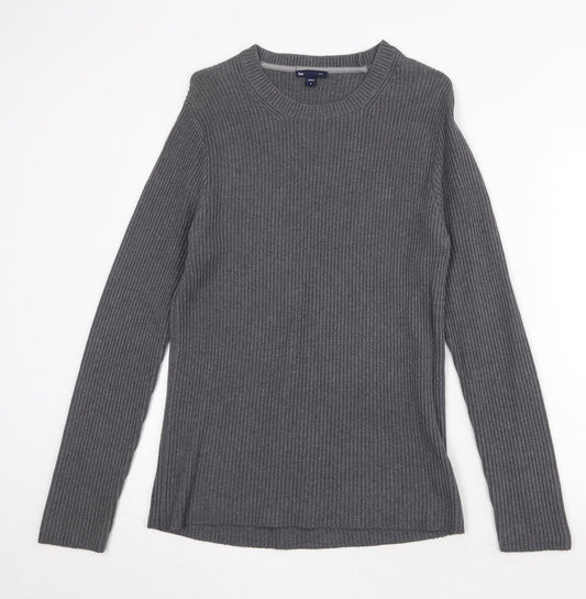 Gap Womens Green Round Neck 100% Cotton Pullover Jumper Size S