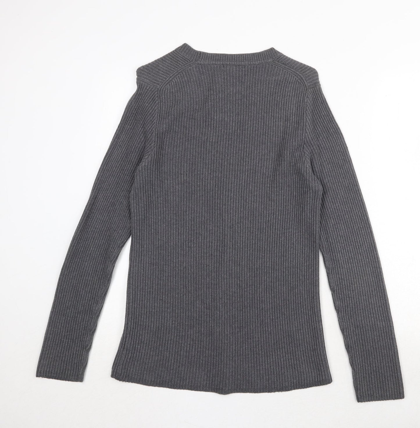 Gap Womens Green Round Neck 100% Cotton Pullover Jumper Size S