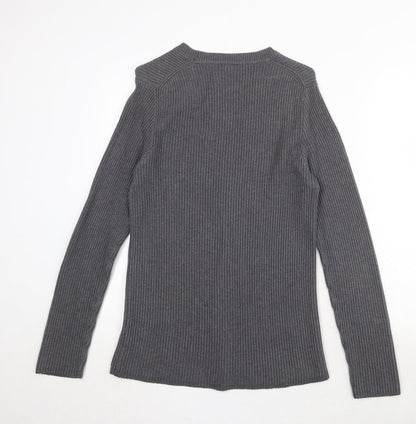 Gap Womens Green Round Neck 100% Cotton Pullover Jumper Size S