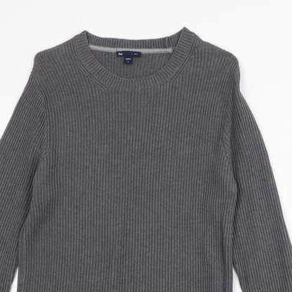 Gap Womens Green Round Neck 100% Cotton Pullover Jumper Size S