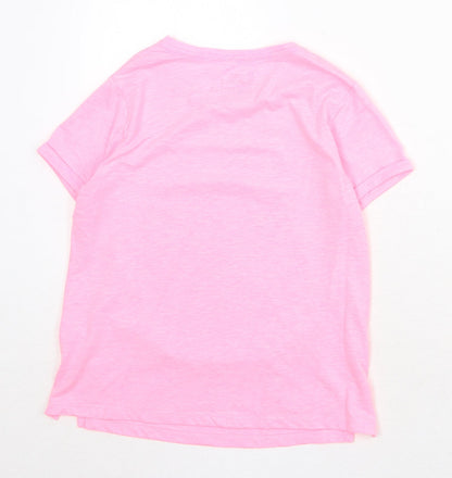 My Weekend Favourites Womens Pink Cotton Basic T-Shirt Size 10 Round Neck - Call Me On My Shellphone