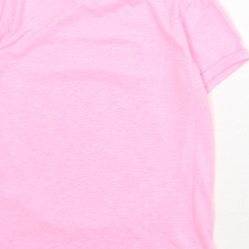 My Weekend Favourites Womens Pink Cotton Basic T-Shirt Size 10 Round Neck - Call Me On My Shellphone