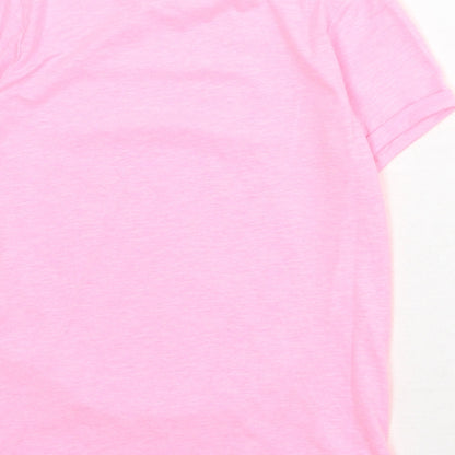 My Weekend Favourites Womens Pink Cotton Basic T-Shirt Size 10 Round Neck - Call Me On My Shellphone