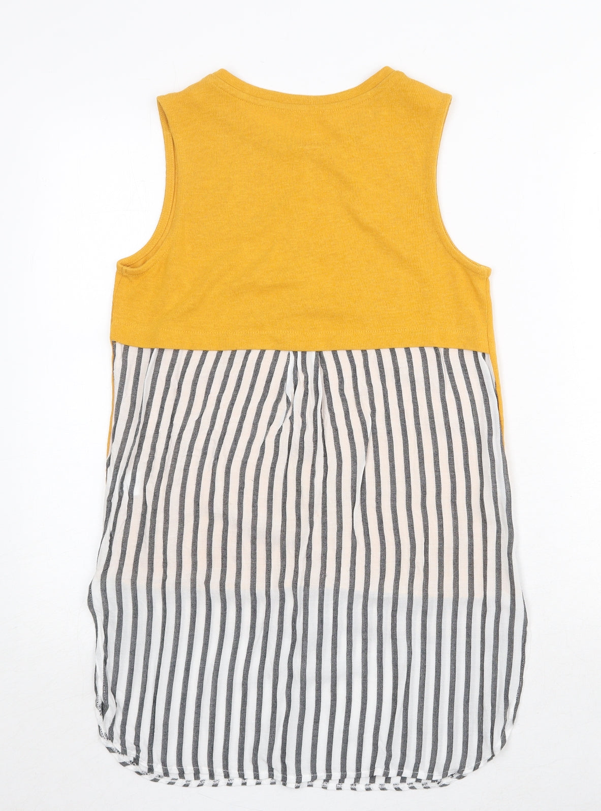 Womens UK Size 8 River Island Yellow Basic Tank