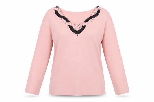 Womens UK Size M Touch Pink Pullover Jumper
