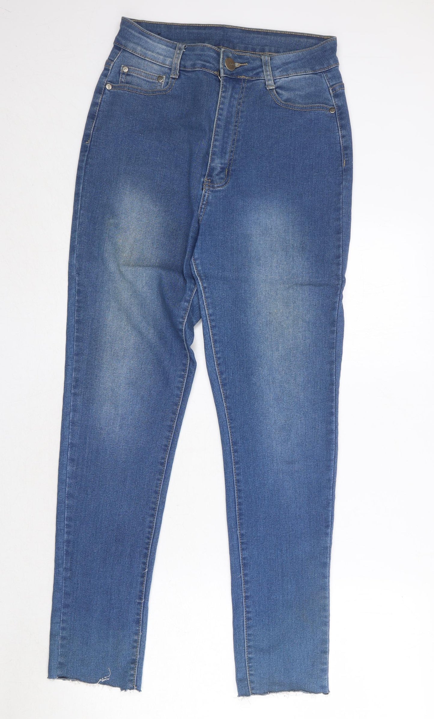Bob Jeans Womens Blue Cotton Skinny Jeans Size 27 in Regular Zip
