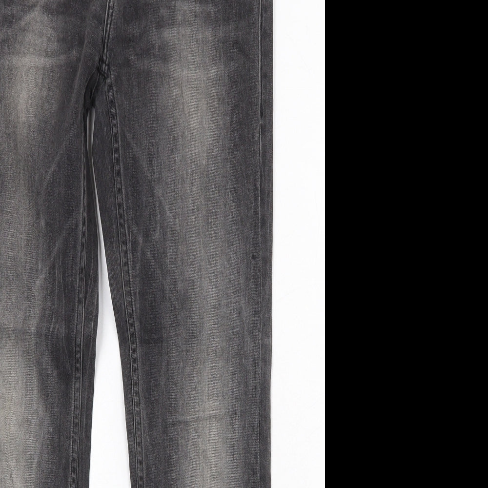 Mustang Womens Grey Cotton Straight Jeans Size 27 in Regular Zip