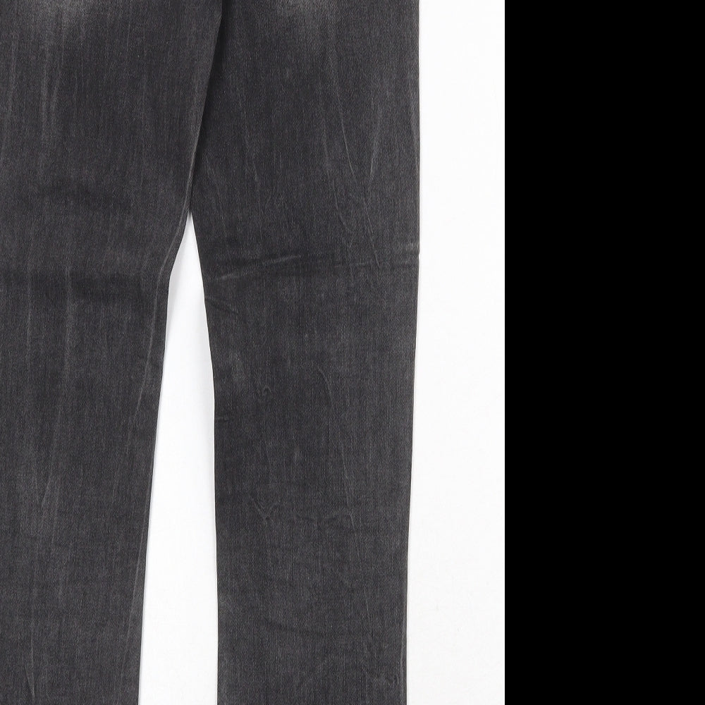 Mustang Womens Grey Cotton Straight Jeans Size 27 in Regular Zip