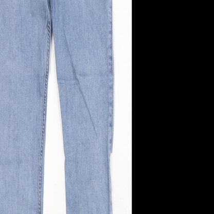 Hollister Womens Blue Cotton Skinny Jeans Size 27 in Regular Zip - Embroidered Pockets