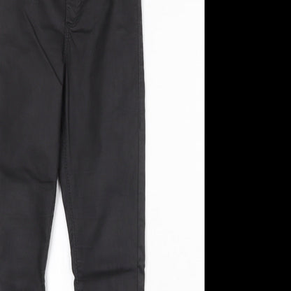 Topshop Womens Black Cotton Skinny Jeans Size 25 in Regular Zip - Coated