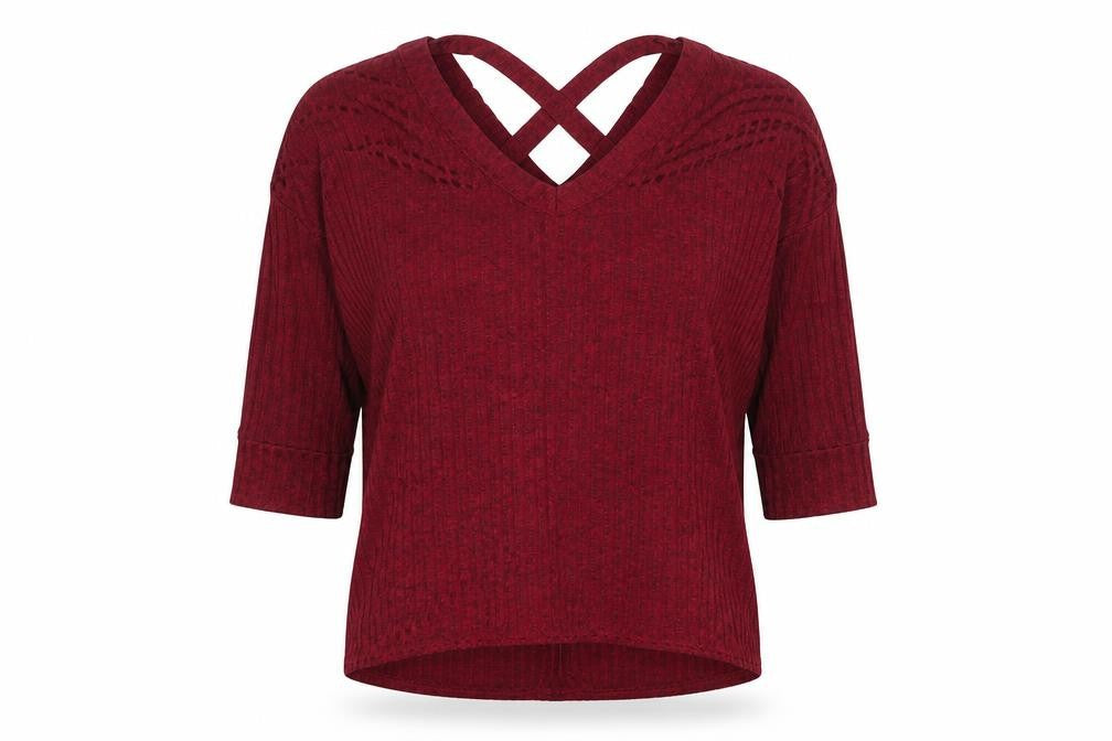 Womens UK Size 8 Ayanapa Red Pullover Jumper