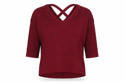 Womens UK Size 8 Ayanapa Red Pullover Jumper