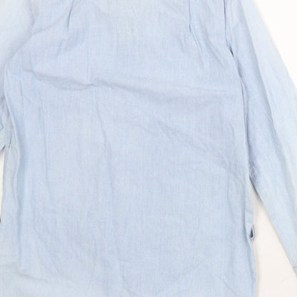 Womens UK Size XS Zara Black Basic Button-Up