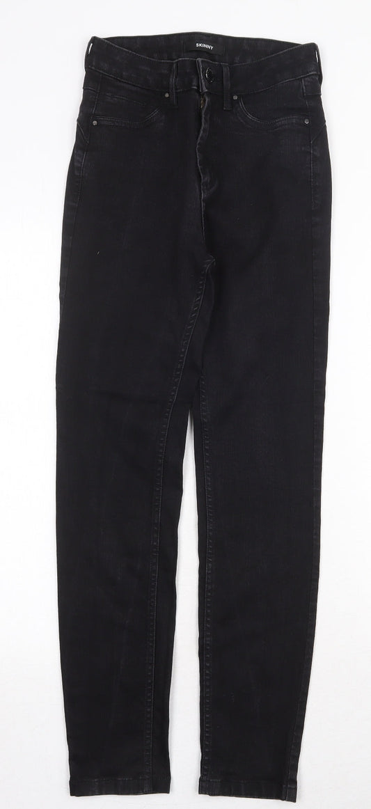 Womens UK Size 8 Marks and Spencer Regular Fit Skinny Black Jeans