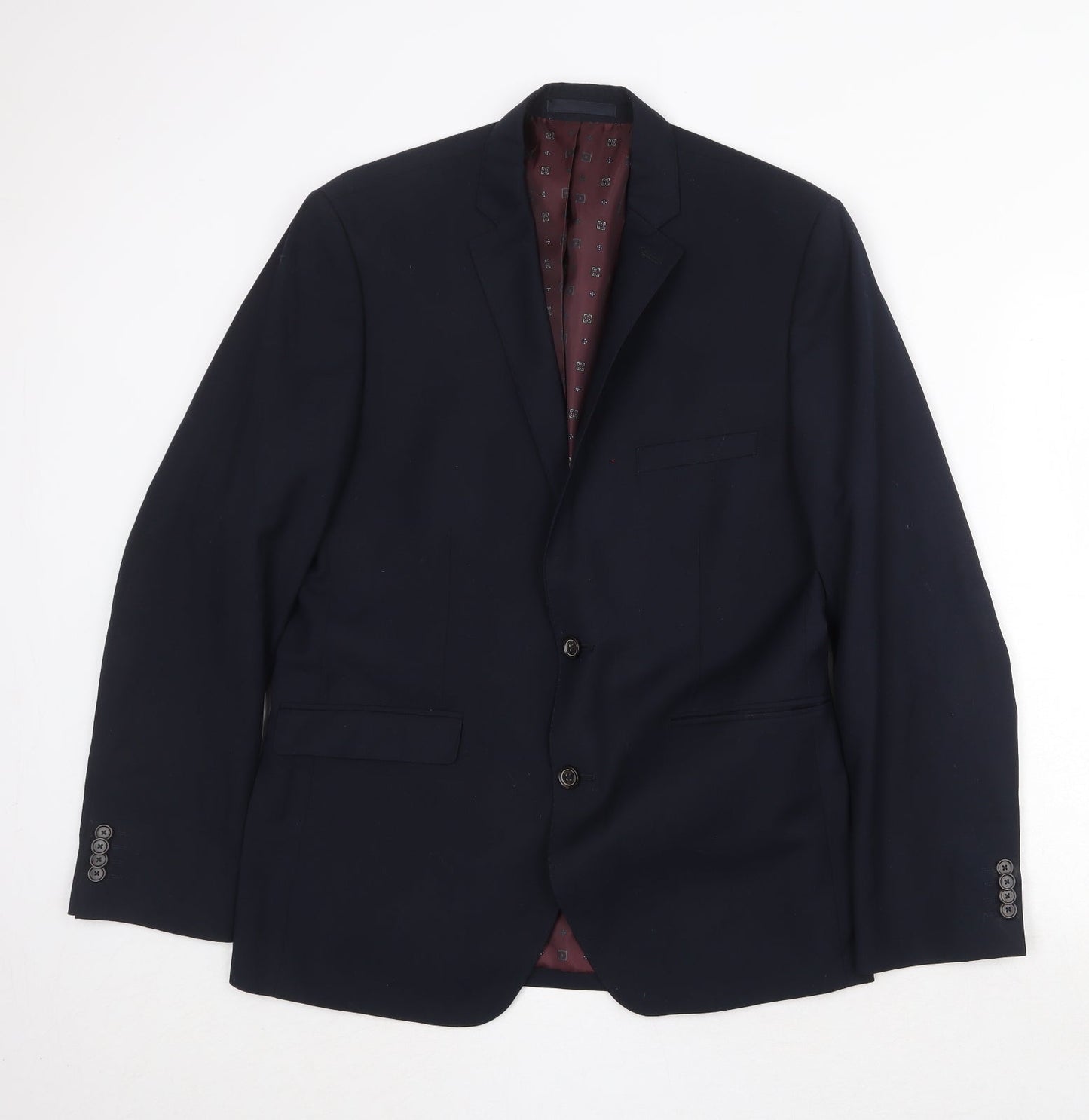 Mens UK Size 40 Burton Regular Blue Suit Jacket