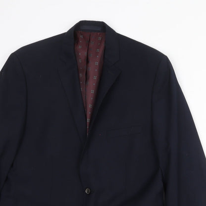Mens UK Size 40 Burton Regular Blue Suit Jacket