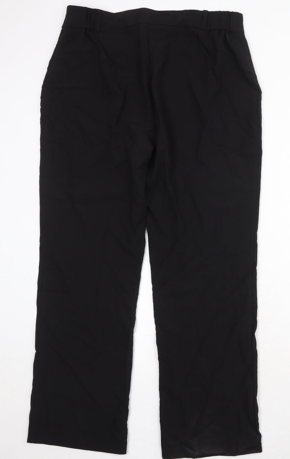 Capsule Womens Black Polyester Trousers Size 16 Regular Zip