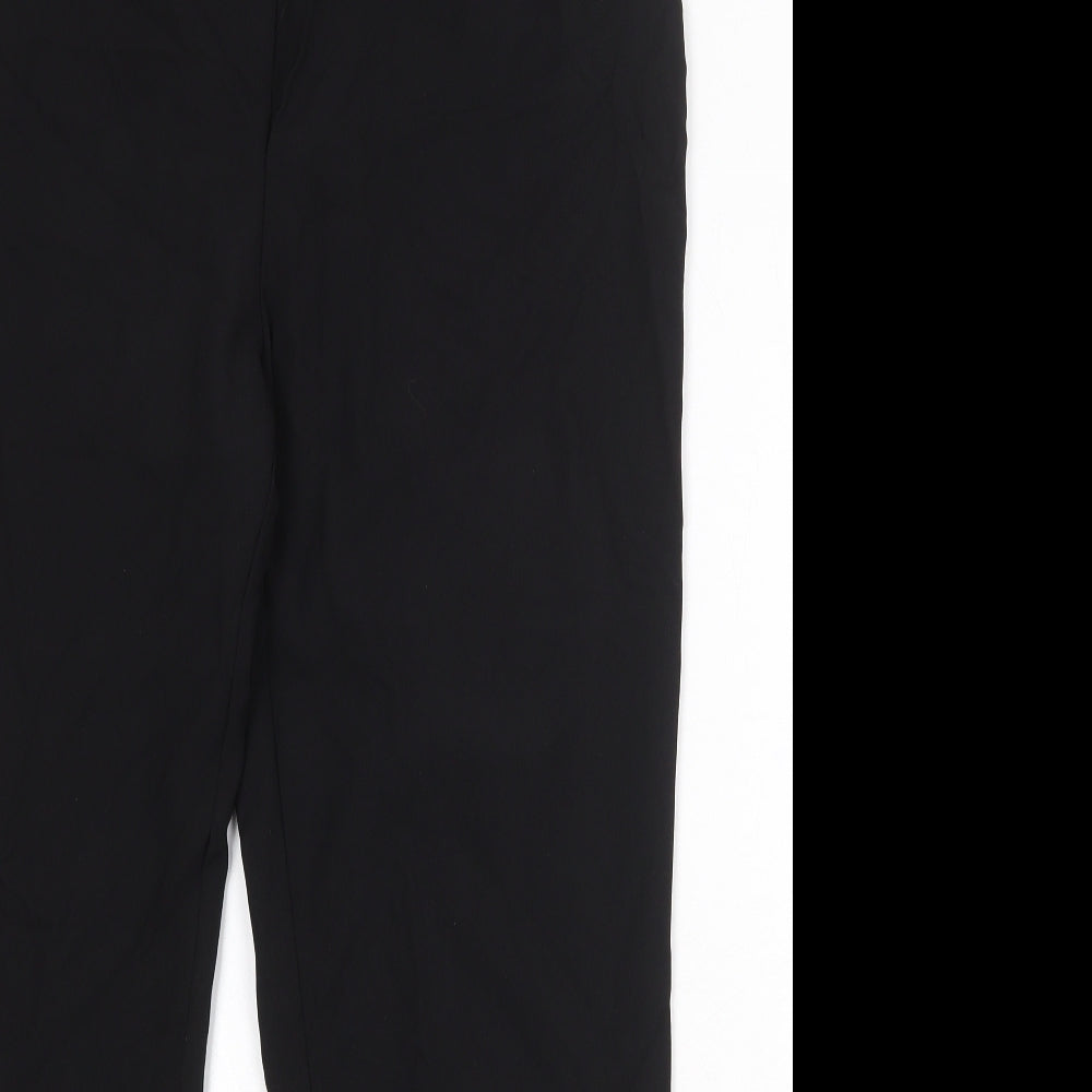 Capsule Womens Black Polyester Trousers Size 16 Regular Zip
