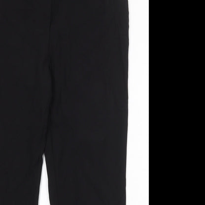 Capsule Womens Black Polyester Trousers Size 16 Regular Zip