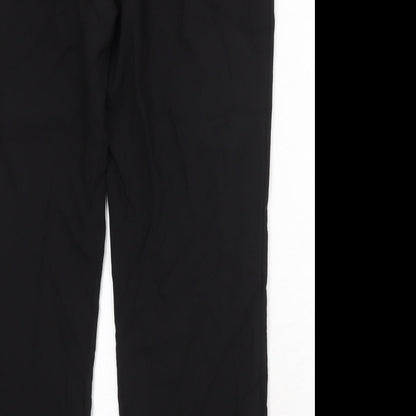 Capsule Womens Black Polyester Trousers Size 16 Regular Zip