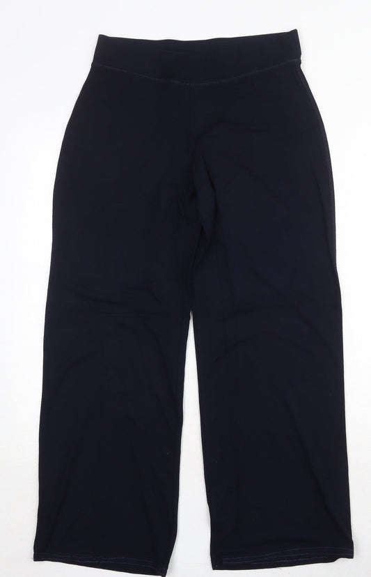 Womens UK Size 10 Marks and Spencer Regular Fit  Blue Trousers