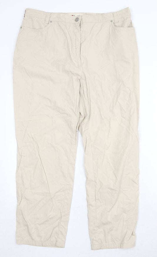 Womens UK Size 36 in Toni Regular Fit Capri Beige Trousers