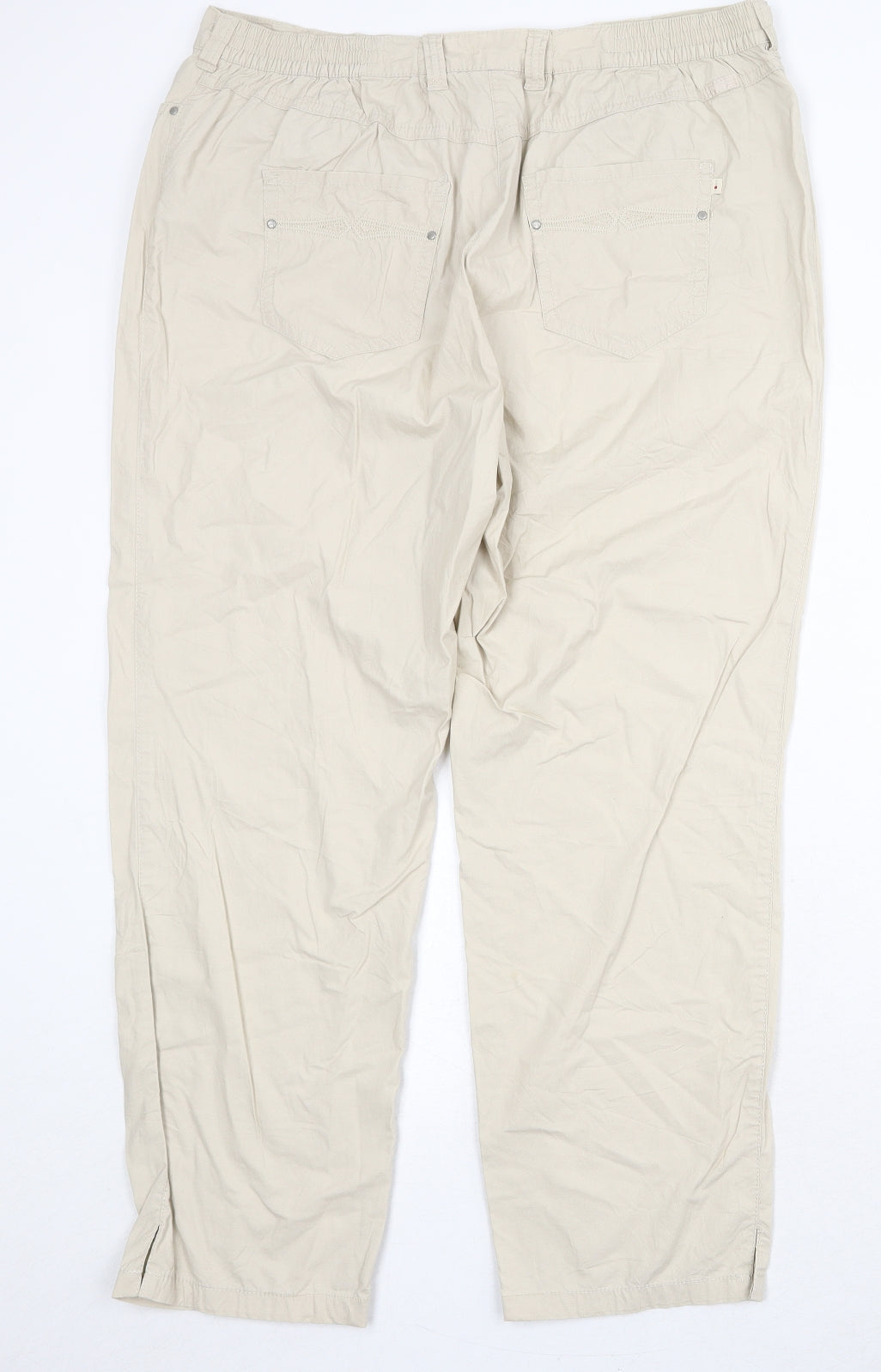 Womens UK Size 36 in Toni Regular Fit Capri Beige Trousers