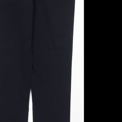 David Luke Womens Blue Polyester Trousers Size 34 in Regular Zip