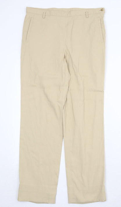 Womens UK Size 12 Episode Regular Fit  Beige Trousers