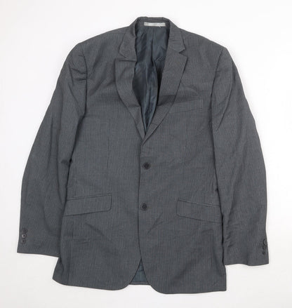Mens UK Size 38 Burton Regular Grey Suit Jacket