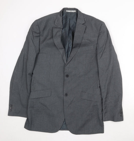 Mens UK Size 38 Burton Regular Grey Suit Jacket
