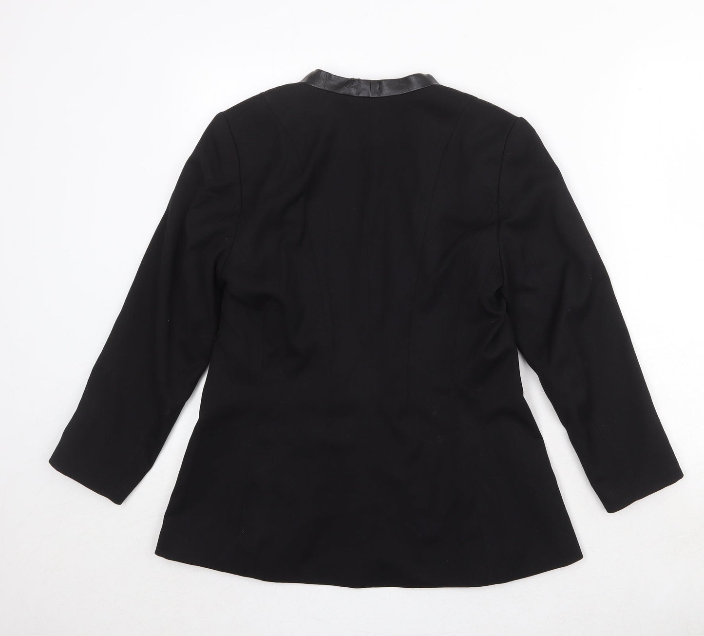 H&M Womens Black Polyester Jacket Blazer Size 10