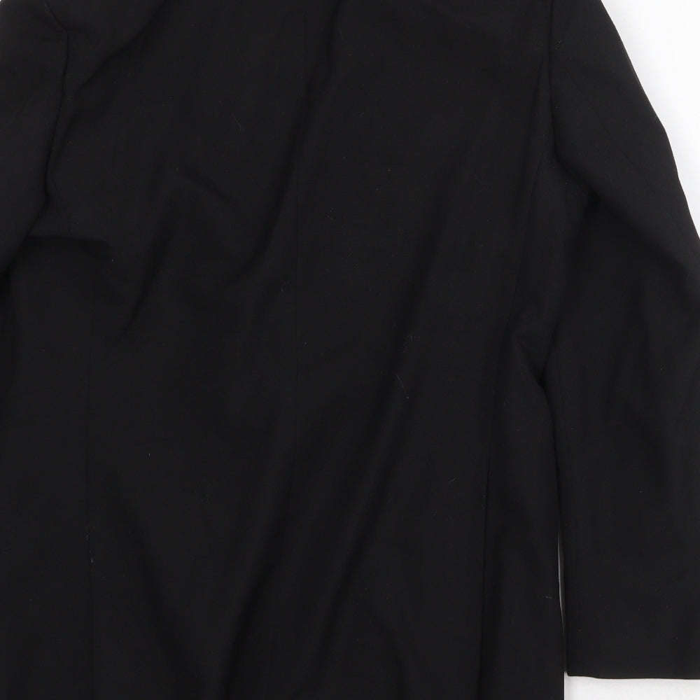 Simon Mens Black Wool Tuxedo Suit Jacket Size 40 Regular