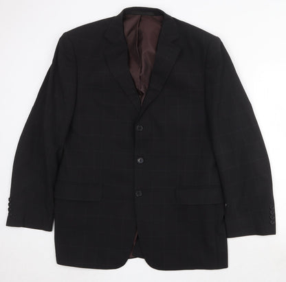Mens UK Size 42 Marks and Spencer Regular Black Suit Jacket