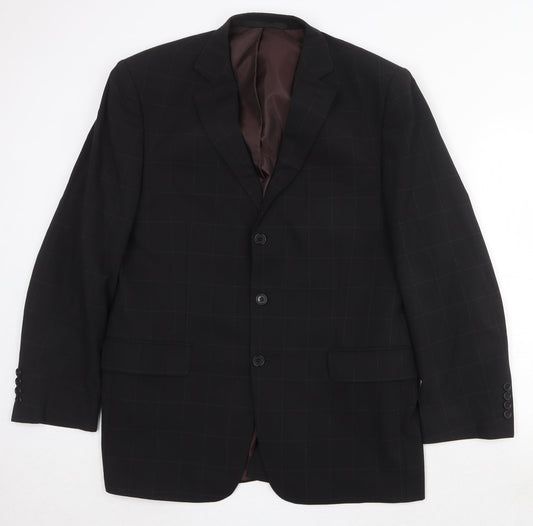 Mens UK Size 42 Marks and Spencer Regular Black Suit Jacket