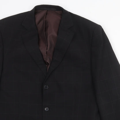 Mens UK Size 42 Marks and Spencer Regular Black Suit Jacket