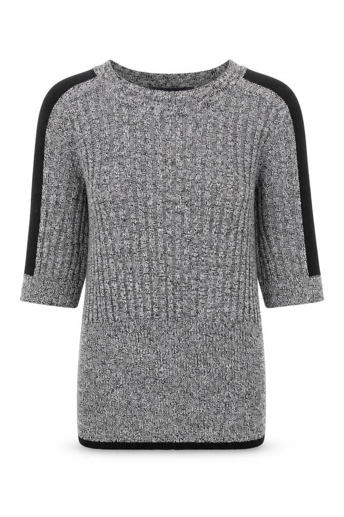 Marks and Spencer Womens Grey Round Neck Viscose Pullover Jumper Size 8