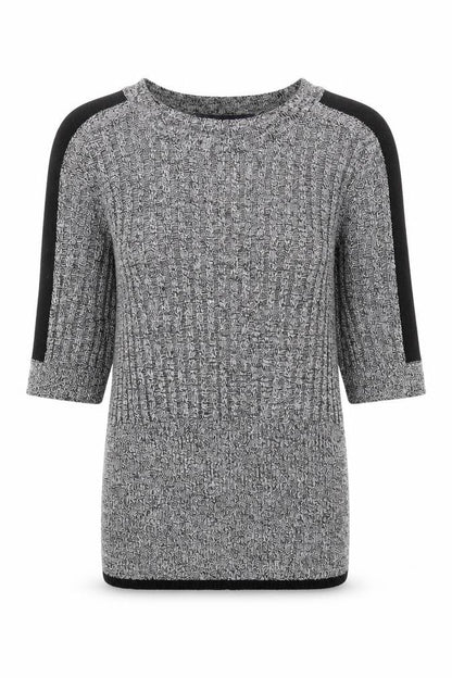 Marks and Spencer Womens Grey Round Neck Viscose Pullover Jumper Size 8