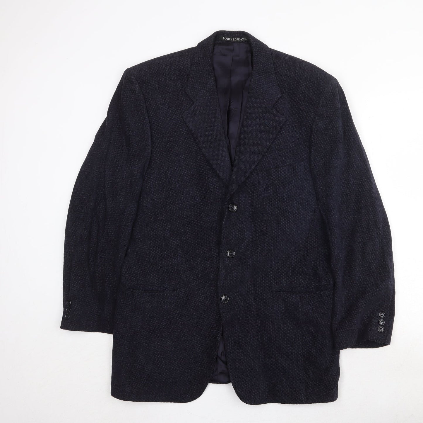 Mens UK Size 40 Marks and Spencer Regular Blue Suit Jacket