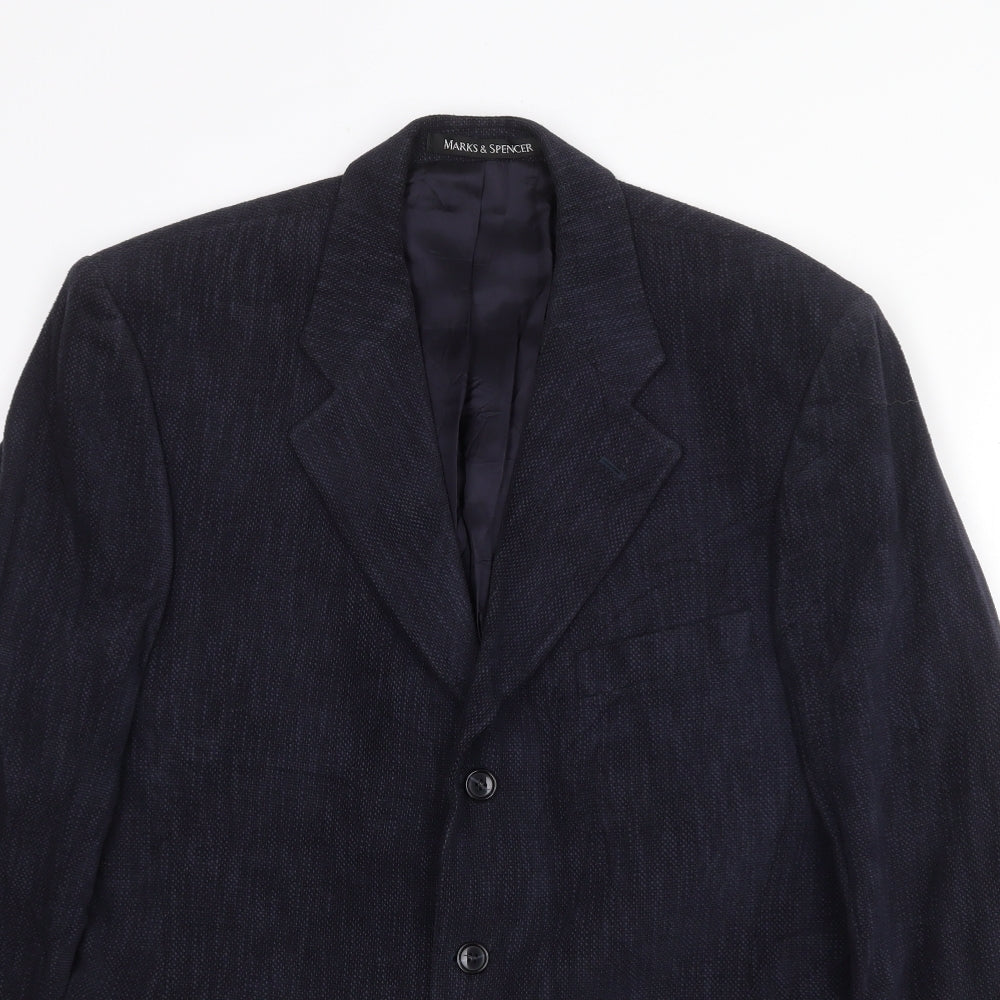 Mens UK Size 40 Marks and Spencer Regular Blue Suit Jacket